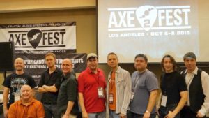 Fractal Audio beta team standing together at AxeFest.